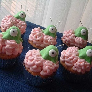 Futurama brain slug cupcakes Futurama brain slug cupcakes
