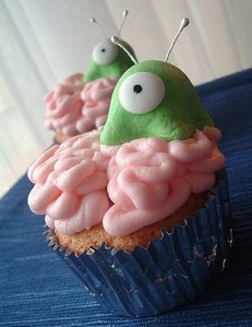 Futurama brain slug cupcakes Futurama brain slug cupcakes
